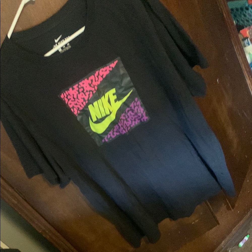 Nike Black Tee with Vibrant Logo